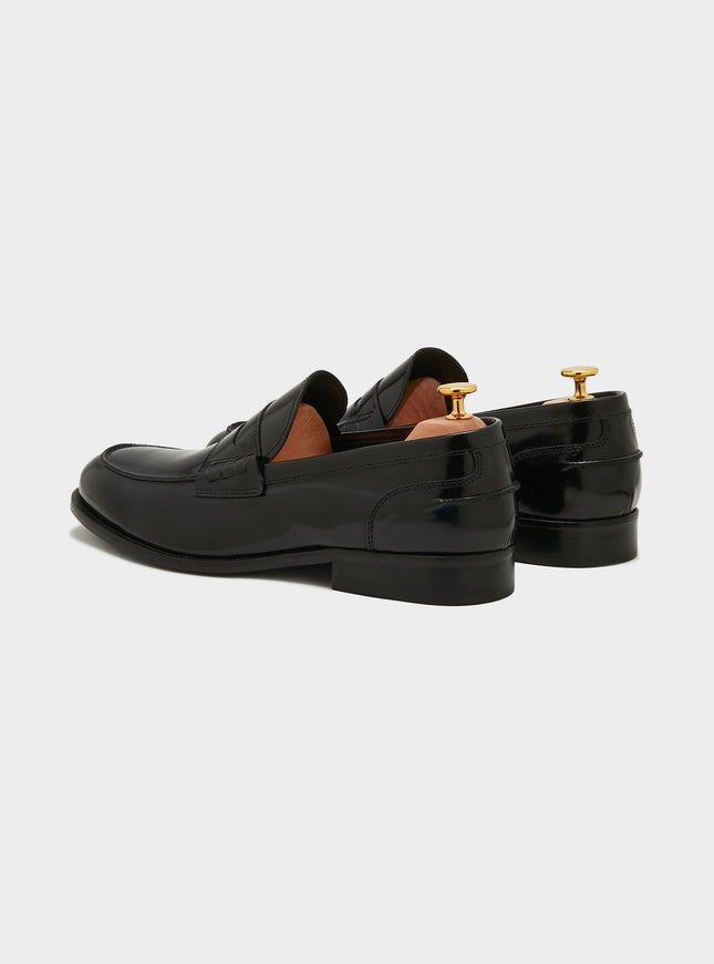 Mocassino con mascherina in pelle-0