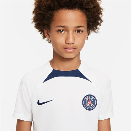 Children's Short-Sleeved Football Shirt Nike Paris Saint-Germain Strike White