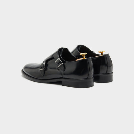 Scarpa doppia fibbia in 100% pelle-1