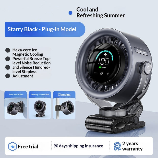 Small Fan With Clip Bedside Use Quiet For Class Rechargeable For Dorms