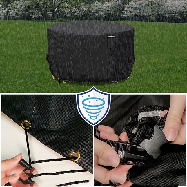 600D Oxford Cloth Round Furniture Cover Dustproof Waterproof Cover - XdropX