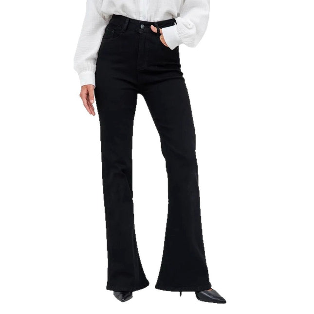 Slightly Stretchy Slightly Flared Full-length Jeans - XdropX