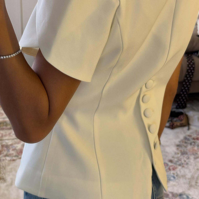 Structured Corset Blazer Top - XdropX