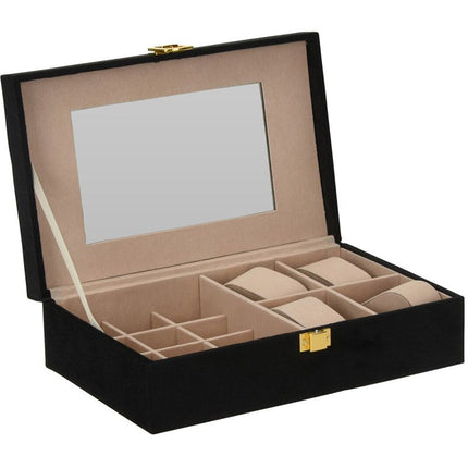 H&S Collection Sieradendoos - 25 X 16 X 7 Cm - Zwart - XdropX