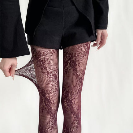 5 paar dames bloemen stretch sokken, elegante vintage kanten sokken, modieuze sokken, uitgebreide stijl, comfortabel en ademend, zacht materiaal, geschikt voor diverse feest- of Valentijnsdag gelegenheden - XdropX