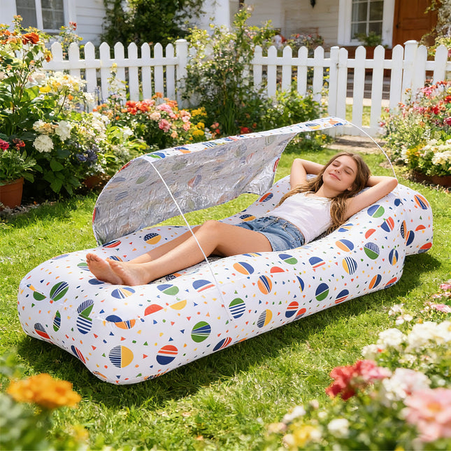 Outdoor Inflatable Bed With A Sunshade Umbrella - XdropX