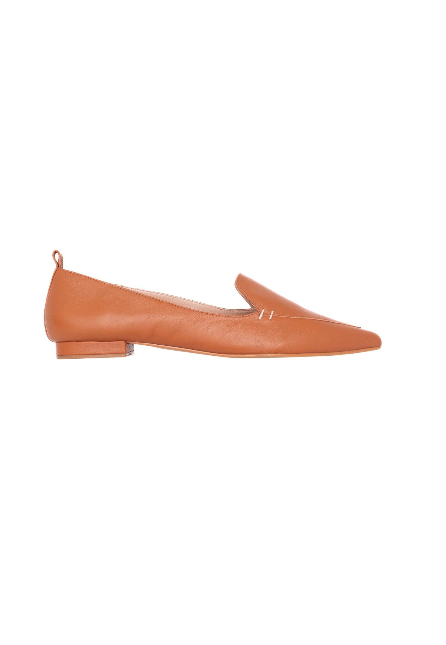 Black Leather Ballerinas Butia – Women’s Pointed-Toe Flat Shoes-6