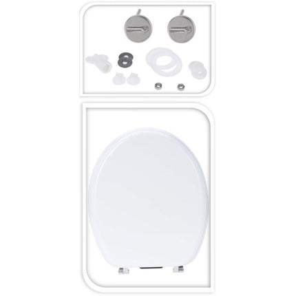 Bathroom Solutions Toiletbril Mdf - Hout - Wit - XdropX