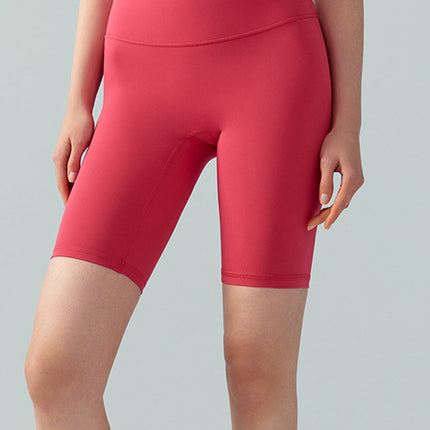 Lycra Bare-Fit High-Waist Peach-Butt Bike Shorts-0