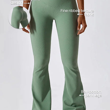 High Waist Criss Cross Leggings-1