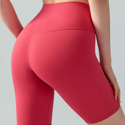 Lycra Bare-Fit High-Waist Peach-Butt Bike Shorts-2