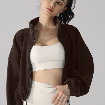 High Neck Fleece Jacket-6