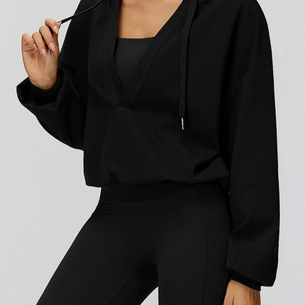 Oversized V-Neck Hoodie-6