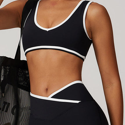 Colorblock Wide-Strap Sports Bra-6