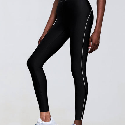 Contrast Waist Sculpt Leggings-1