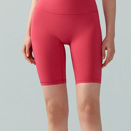 Lycra Bare-Fit High-Waist Peach-Butt Bike Shorts-1
