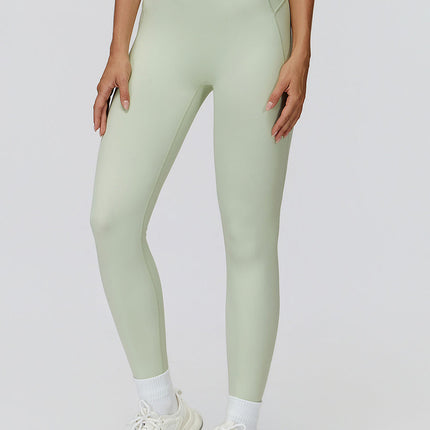 NakedFeel Contrast Ribbed Leggings-1