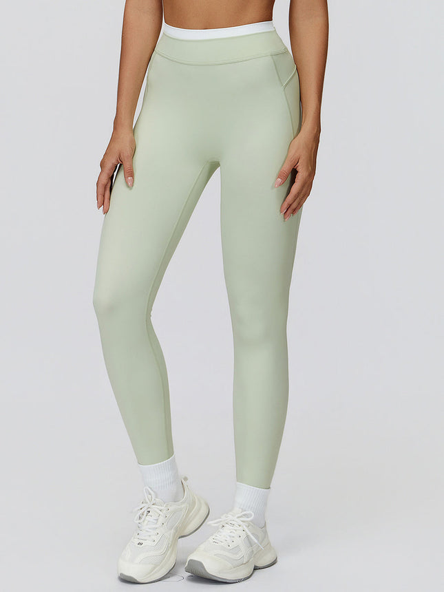 NakedFeel Contrast Ribbed Leggings-1