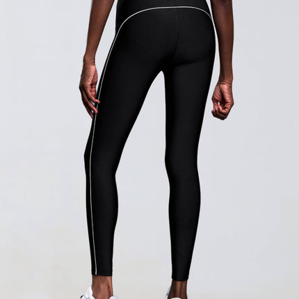 Contrast Waist Sculpt Leggings-2