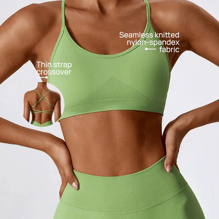 Crossback Strappy Sports Bra-1