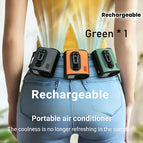 Groene ventilator + standaard + zaklamp / 3.82x3.62x3.02