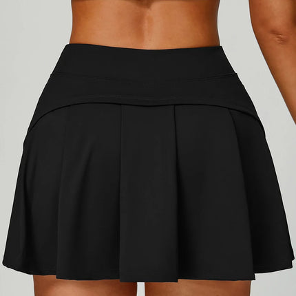 Chic Pocketed A-Line Mini Skirt-7