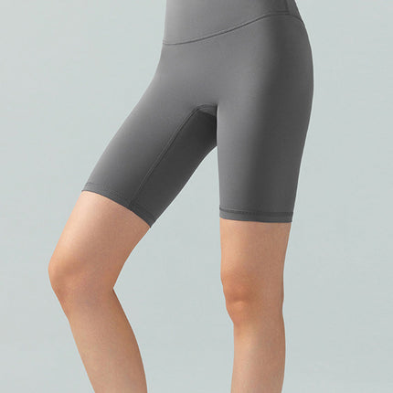 Lycra Bare-Fit High-Waist Peach-Butt Bike Shorts-8