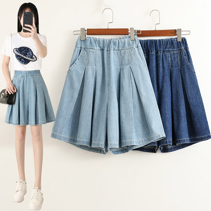 Denim Capri Pants Versatile And Relaxed-fit Summer Mid-length Shorts