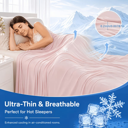 1 stuks Hoogwaardige Koelende Snelle Koelende Dunne Dekbed Geschikt voor Bed en Bank - Ultra-Zachte Ademende Zomerdeken met Directe Koeling voor Nachtzweten, Hot Flashes, Koelende Deken Draagbaar voor Reizen, Machinewasbaar Sprei voor Warme Slapers