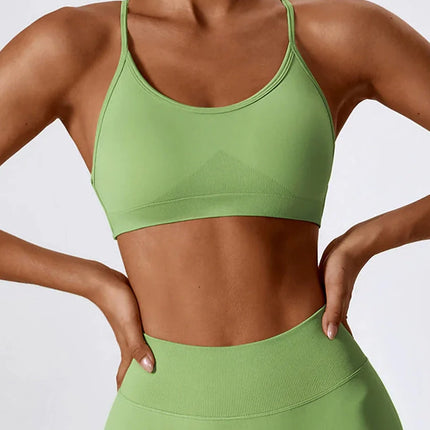 Crossback Strappy Sports Bra-0