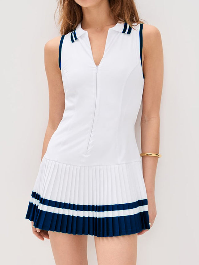 Minimalist Color-Block Tennis Dress-0