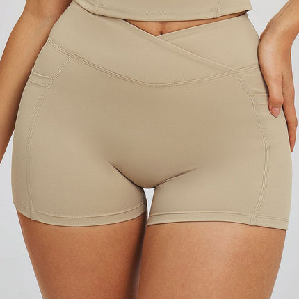 FlowLift Cross-Waist Flare Shorts-3