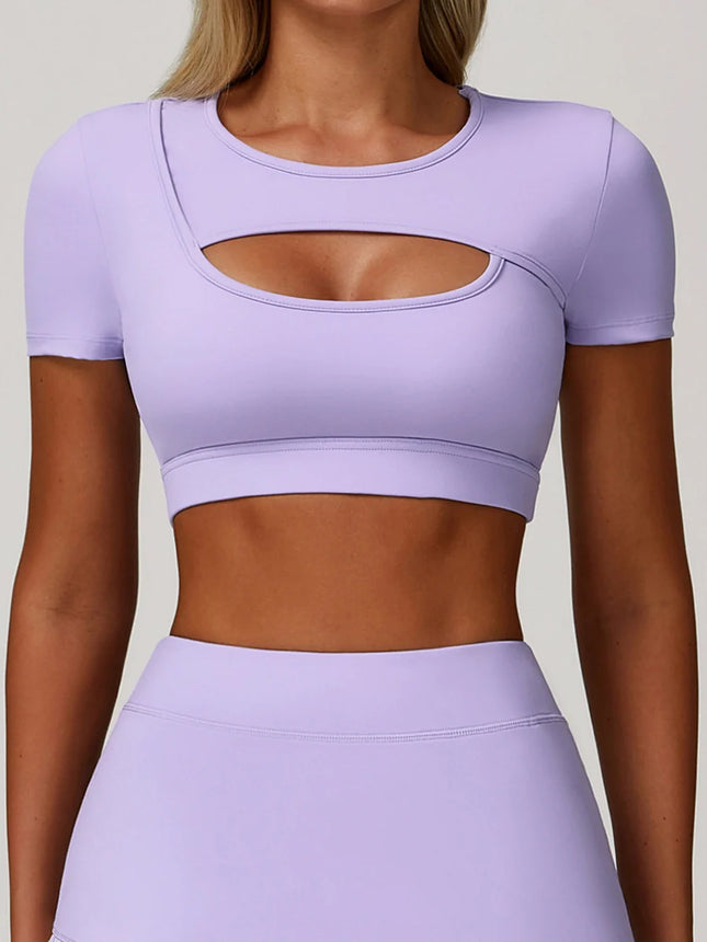 Power Petals Asym Shockproof Crop Top-0