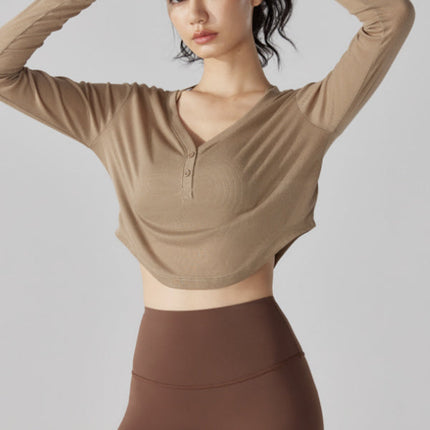 Cropped Long Sleeve Pullover-5