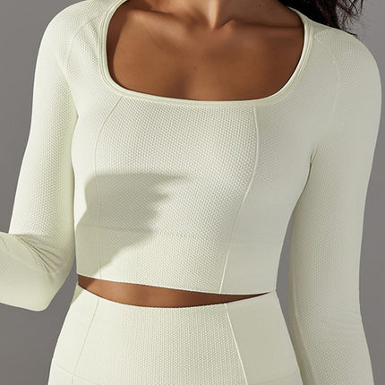 Textured Cropped Longsleeve-0