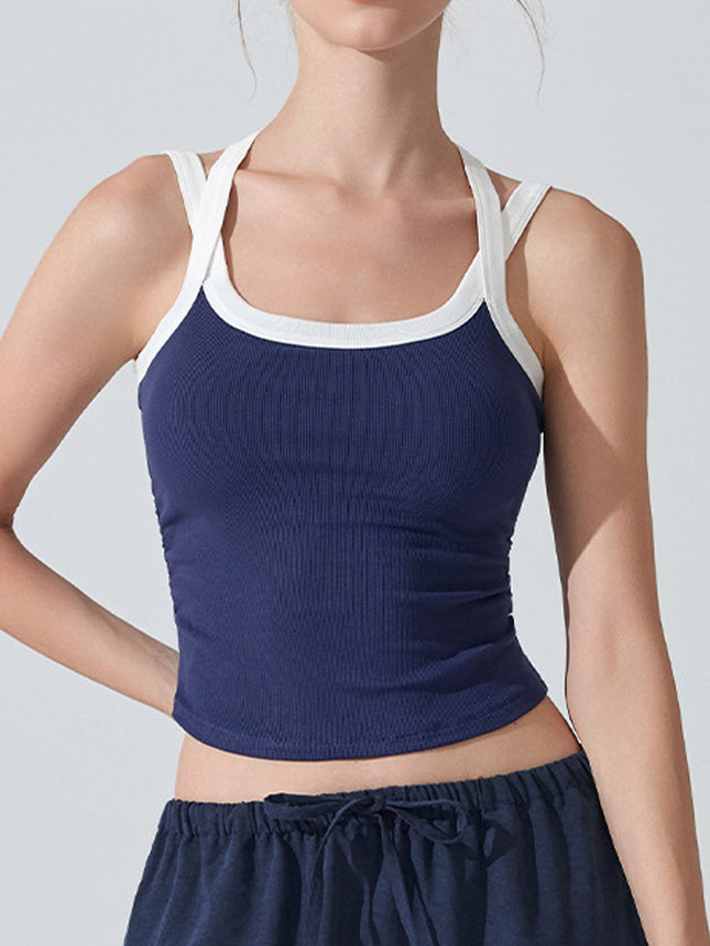 BareGlow Cross-Halter Bra Top-0