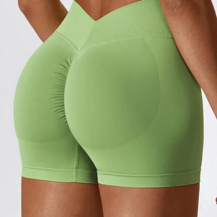 V-Back Scrunch Bum Shorts-2