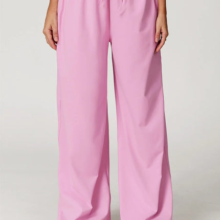 Pastel Soft Wide-Leg Lounge Pants-0