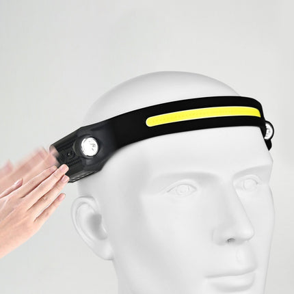 Wave Induction Cob Silicone Headlight Outdoor Riding Light