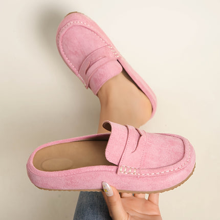 Dames Mule Schoenen, Nieuwe Mode Veelzijdig Casual Zachte Zool Comfortabele Niet-Vermoeiende Instap Grote Maten Dames Schoenen, Dames Schoenen