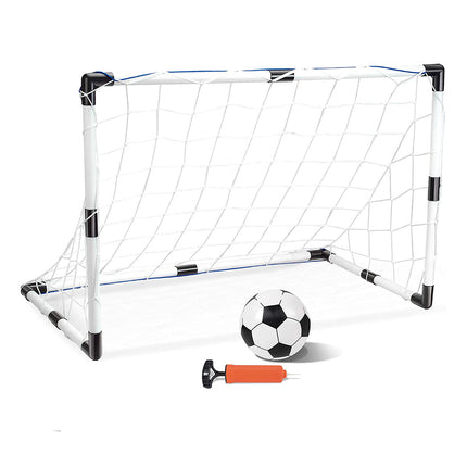 Football goal set with ball