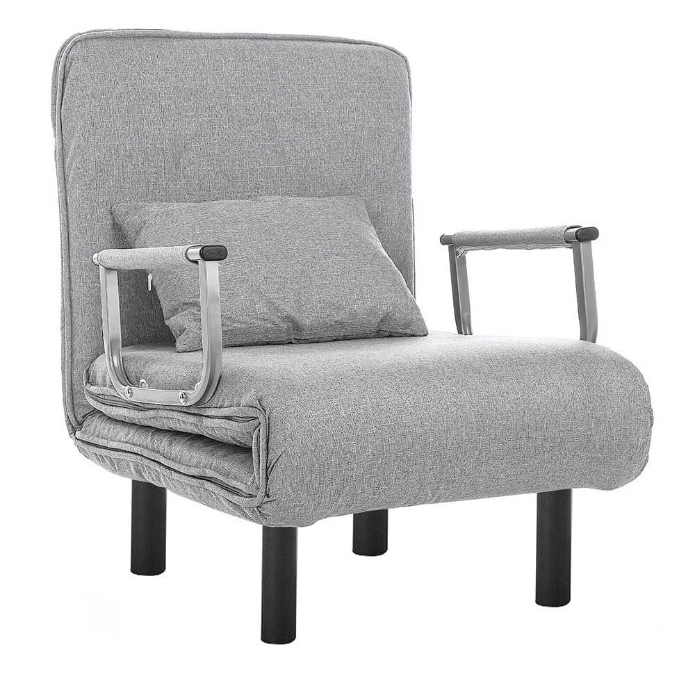 2-in-1 armchair bed, light grey-0