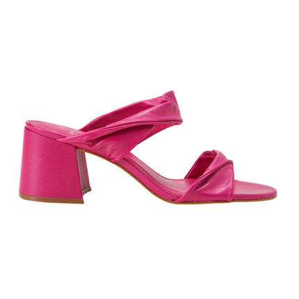 Pink Goat Leather Mules Xaxim – Women’s 6.5 cm Block Heel Sandals-0