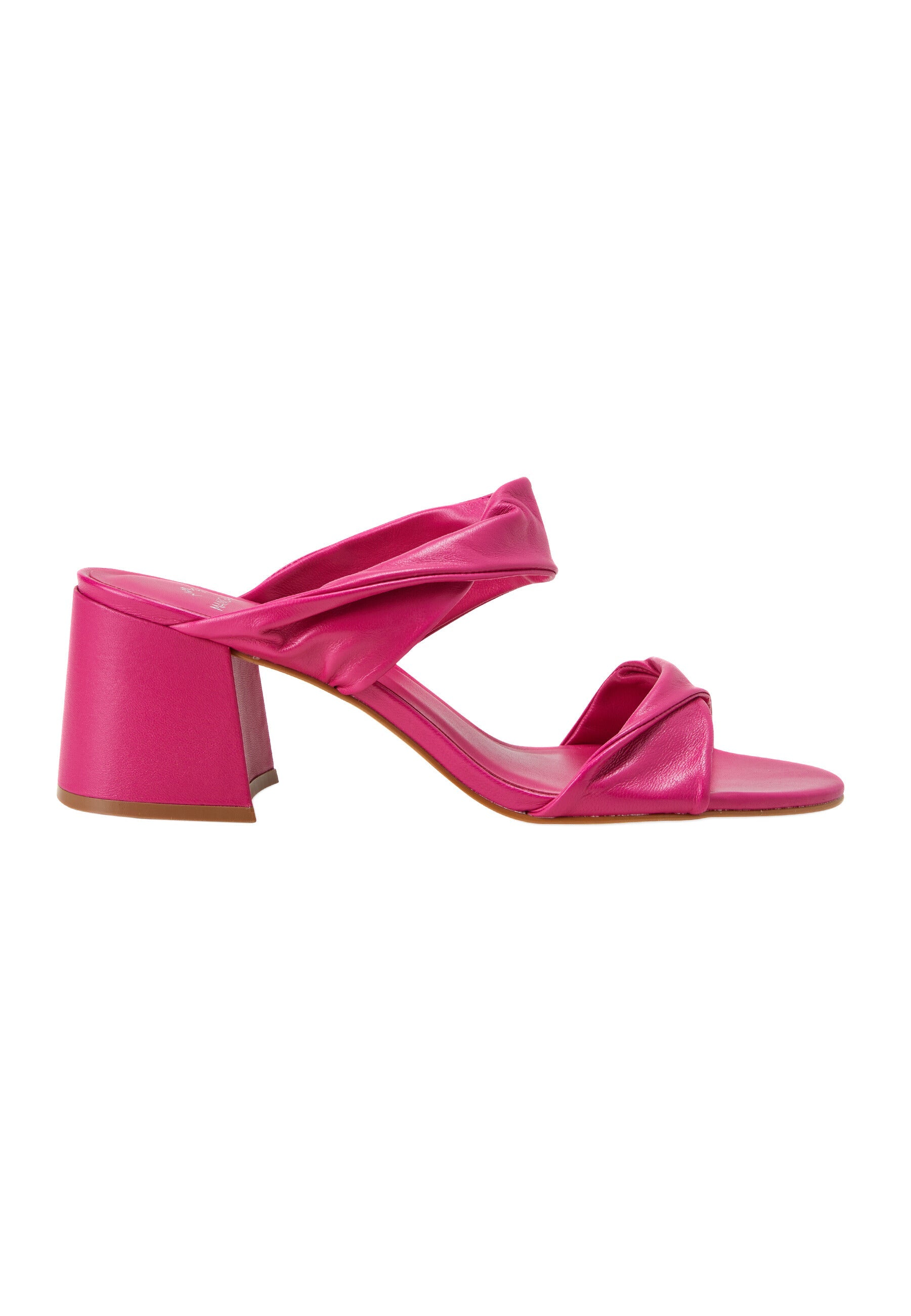 Pink Goat Leather Mules Xaxim – Women’s 6.5 cm Block Heel Sandals-0