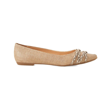 Beige Natural Raffia Ballerinas – Women’s Flats-0