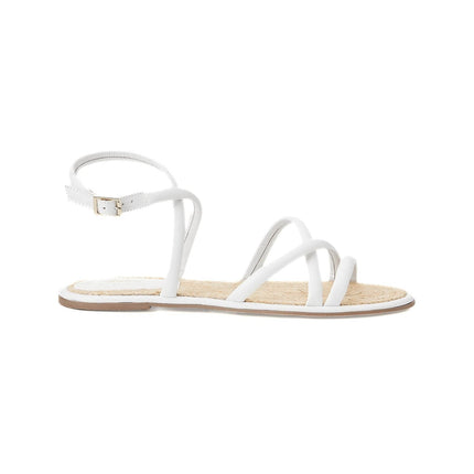 White Angico Women's Leather Sandals-0