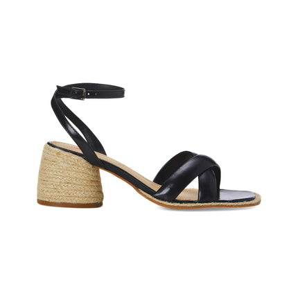 Marica Block Heels Black Sandals - Elegant & Comfortable-0