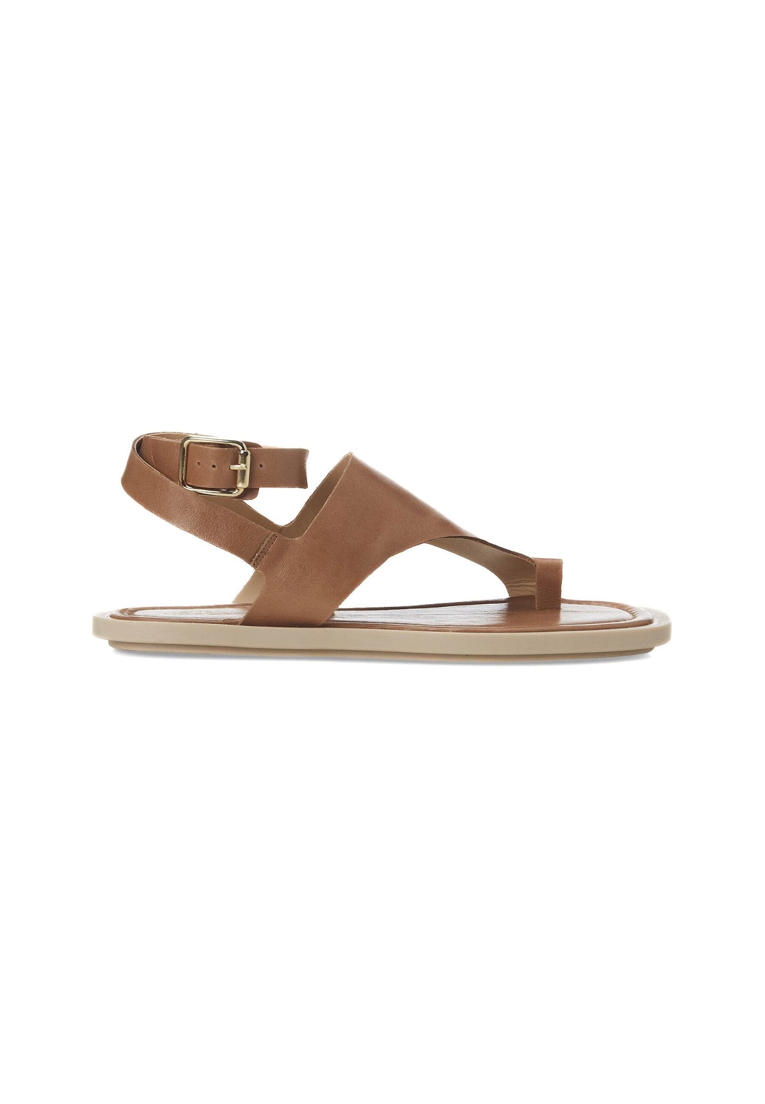 White Leather Toe-Ring Sandals – Handmade Women’s Flat Sandals-5