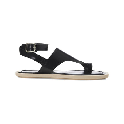 White Leather Toe-Ring Sandals – Handmade Women’s Flat Sandals-6