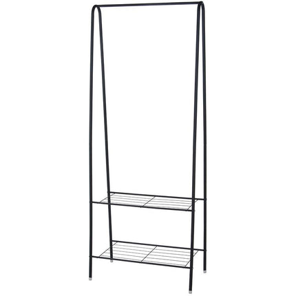 Kledingrek Met Schoenenrek - Metaal - Zwart - 152 Cm Hoog - 61 Cm Breed - XdropX